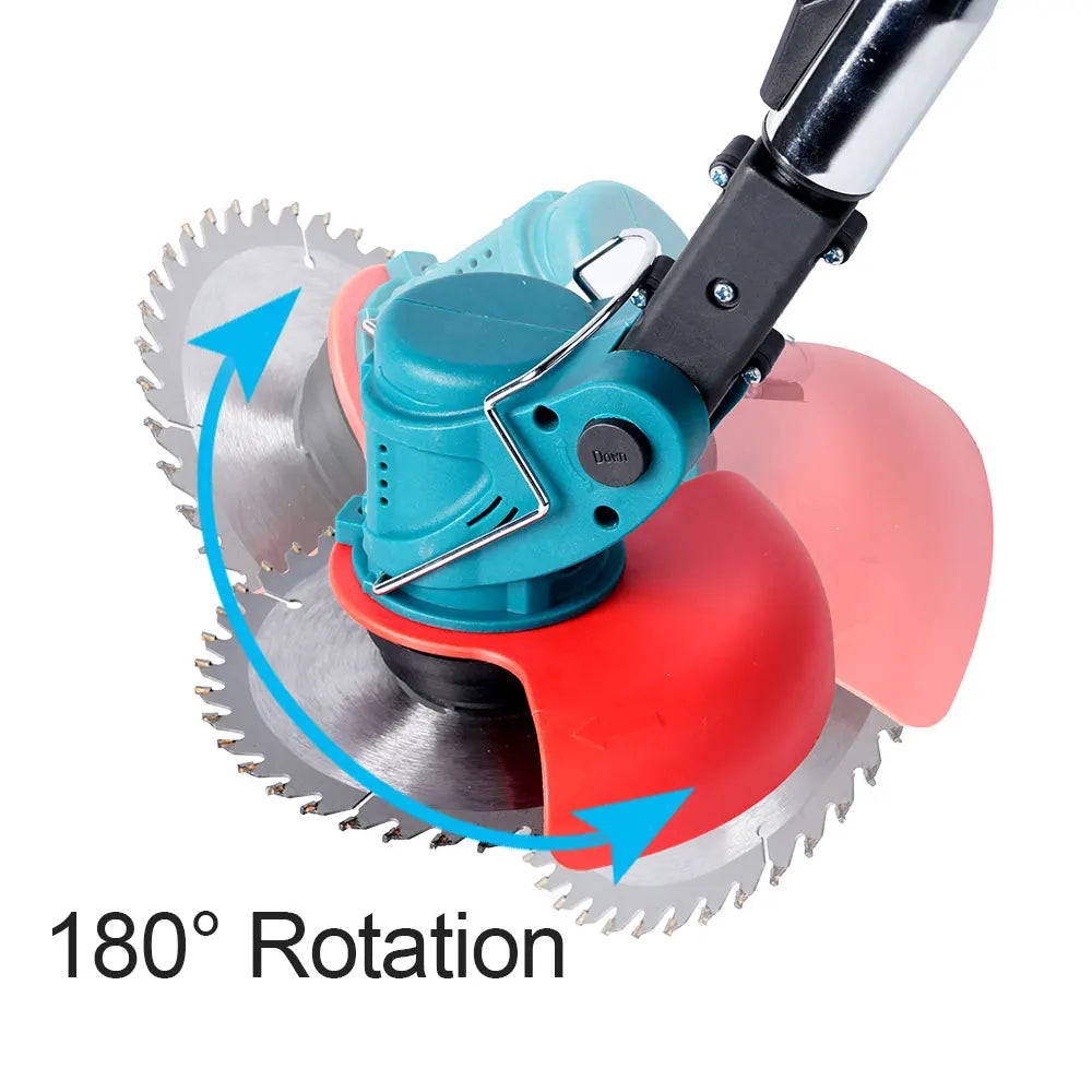 1500W Electric Grass Trimmer with1/2 Battery Lawn Mower Powerful Cutter Weeder 7800RPM Cordless Cutting Machine Weed Garden Tool
