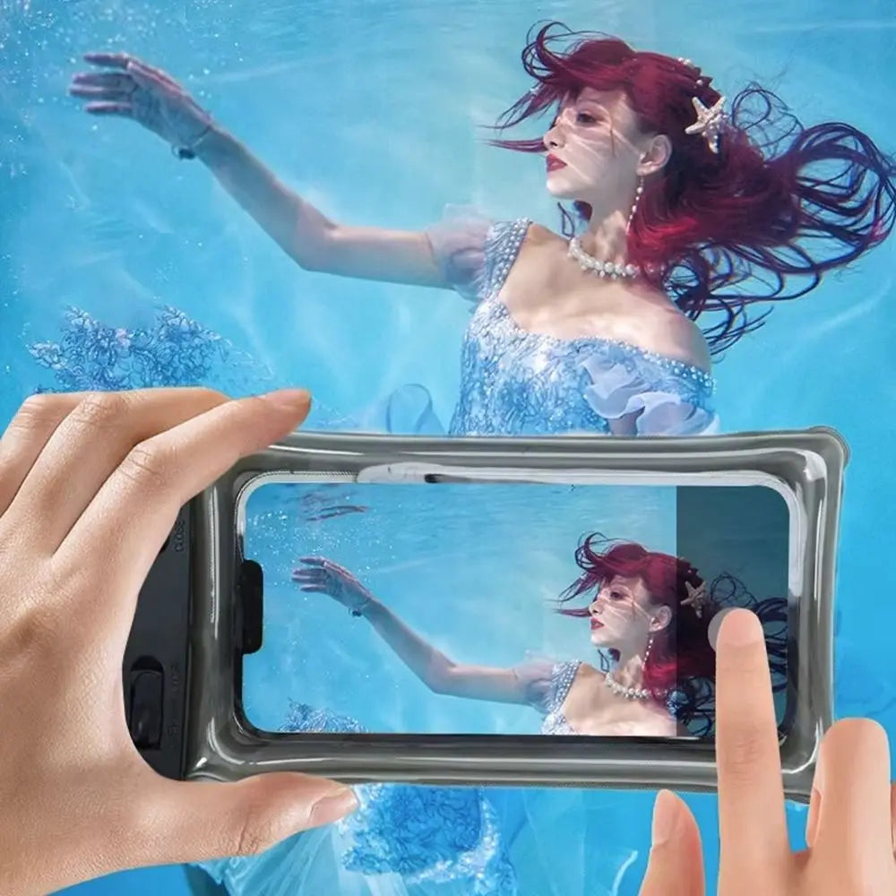 Transparent Waterproof Phone Case Touch Screen Under 7.0 inches Mobile Phone Cover with Lanyard Phone Pouch