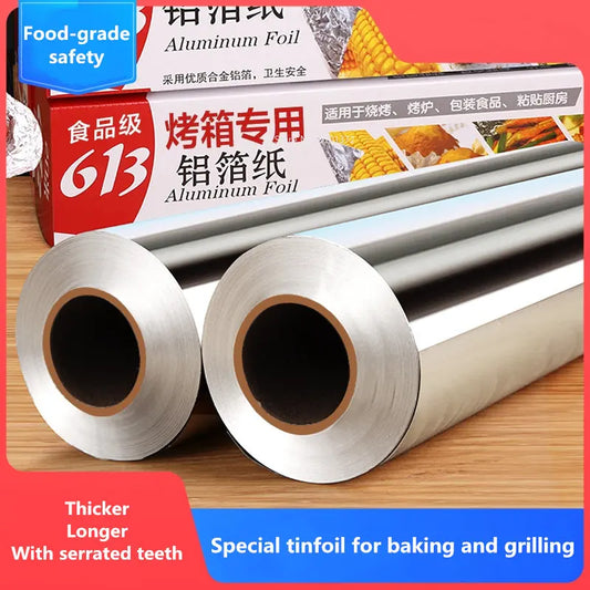 BBQ Aluminum Foil Oven Home Economical Packaging Air Fryer Tin Foil Barbecue Meat Baking Tray Paper Kitchen Baking Grease Paper