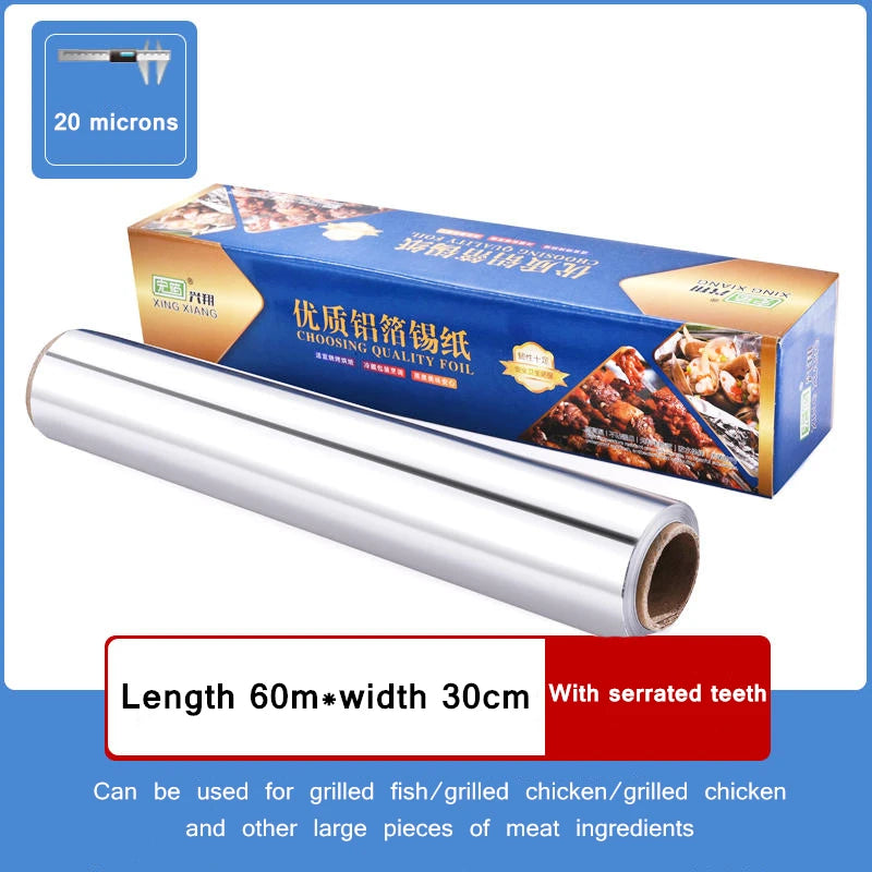 BBQ Aluminum Foil Oven Home Economical Packaging Air Fryer Tin Foil Barbecue Meat Baking Tray Paper Kitchen Baking Grease Paper
