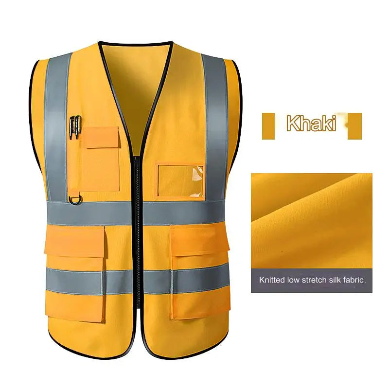 Highlight Reflective Straps Motorcycle Cycling Night Security Running Safety Vest High Visibility Reflective Safety Jacket XXL