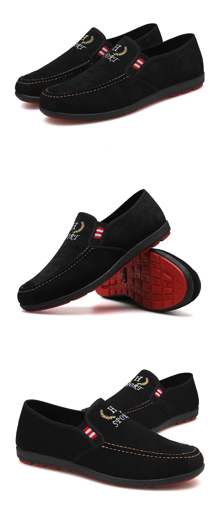 Fashion Slip-on Men's Canvas Shoes Breathable Lightweight Comfortable Men Shoes Summer Men's Casual Shoes Lazy Flat Shoes