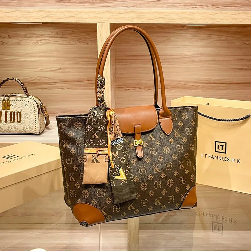 Brand Women's Handbag 2024-2025  New Autumn/Winter Fashion Designer Shoulder Bag Retro Luxury Handheld Crossbody Bag Large Capacity FREE SHIPPING