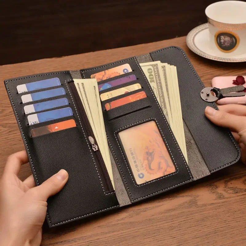 2024 Fashion Long Women Wallets High Quality PU Leather Women's Purse and Wallet Design Lady Party Clutch Female Card Holder