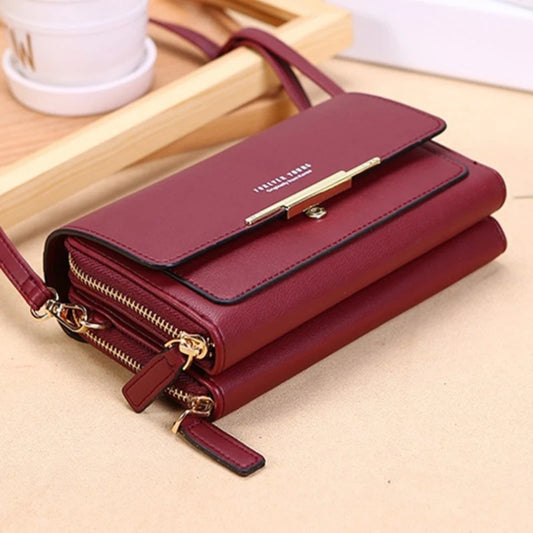 2024 Women's Wallet Korean Handbag Multi Card Large Capacity Casual Shoulder Bag Mobile Phone Packet Fashion New Style