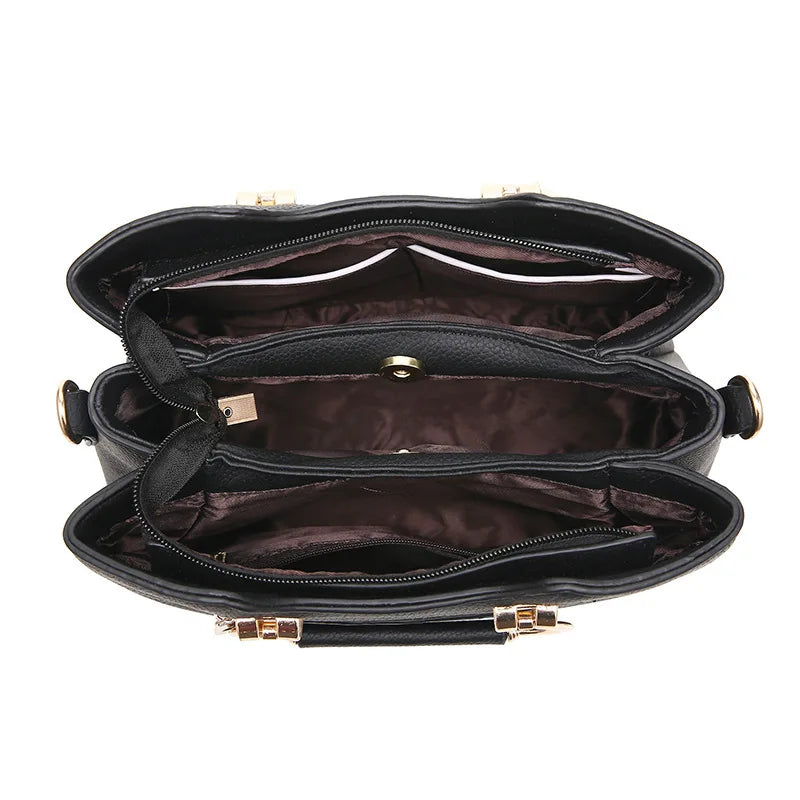 AMAZONY 2025 Luxury Handle Bags For Women PU Leather Pendant Crossbody Bag Large Capacity Messenger Handbag Middle-aged Mommy Bags Tote Purse