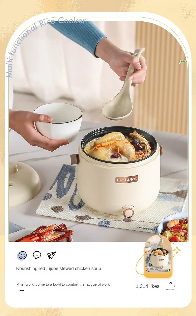 220V Electric Sugar Drained Rice Cooker Home Non-stick Electric Low Sugar Rice Cooker & Sugar draining inner Multi Cooker 1.7L