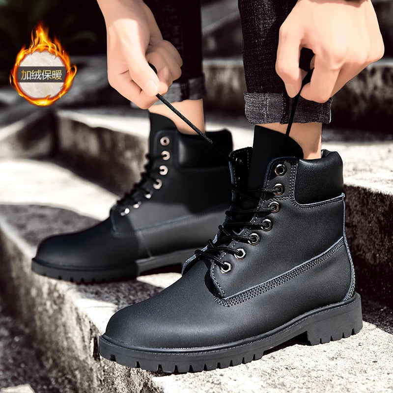TINTINOS Men Boots 2022 New Winter Slippers Warm Men Shoes Waterproof Non-Slip Plush Sneakers Male tenis shoes Boots Men Sneakers Winter