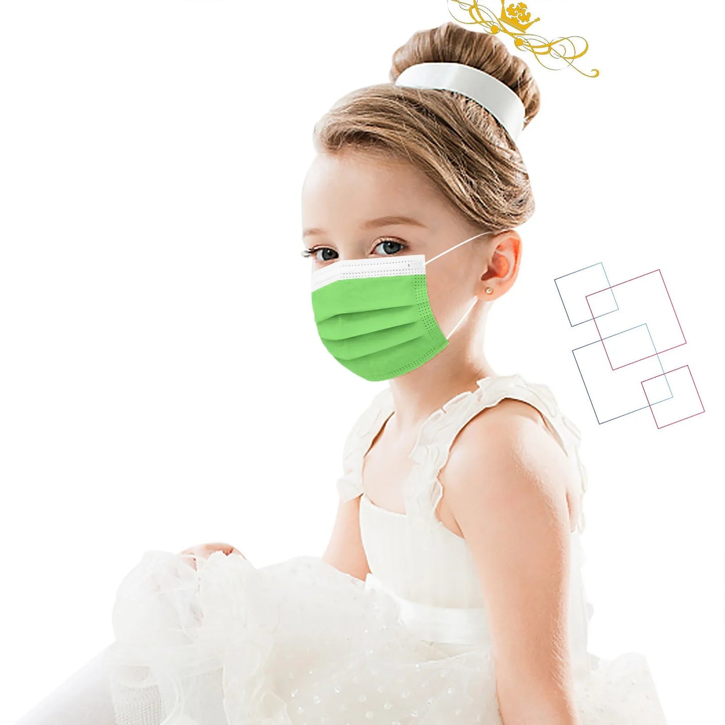 50pcs Kids Face Mask Disposable 3 Ply Safety Face Mask 4-12 Children Face Mask BUY TWO BOXES AND GET A FREE LAPTOP STAND