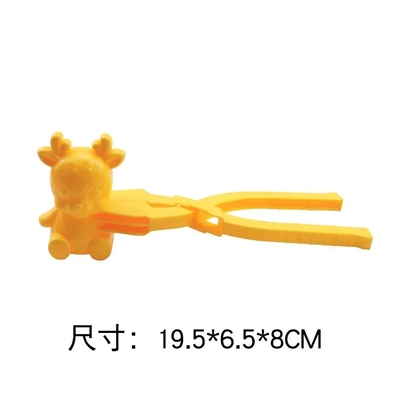 Cute Duck Shaped Snowball Maker Clip Children Outdoor Plastic Winter Snow Sand Mold Tool for Snowball Fight Outdoor Fun Sports
