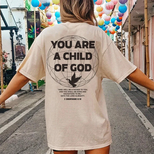 Back Print Harajuku Streetwear Bible Verse T-Shirt Women Trendy Jesus Christ Faith Graphic Tee  Christian Clothing Religious Gift