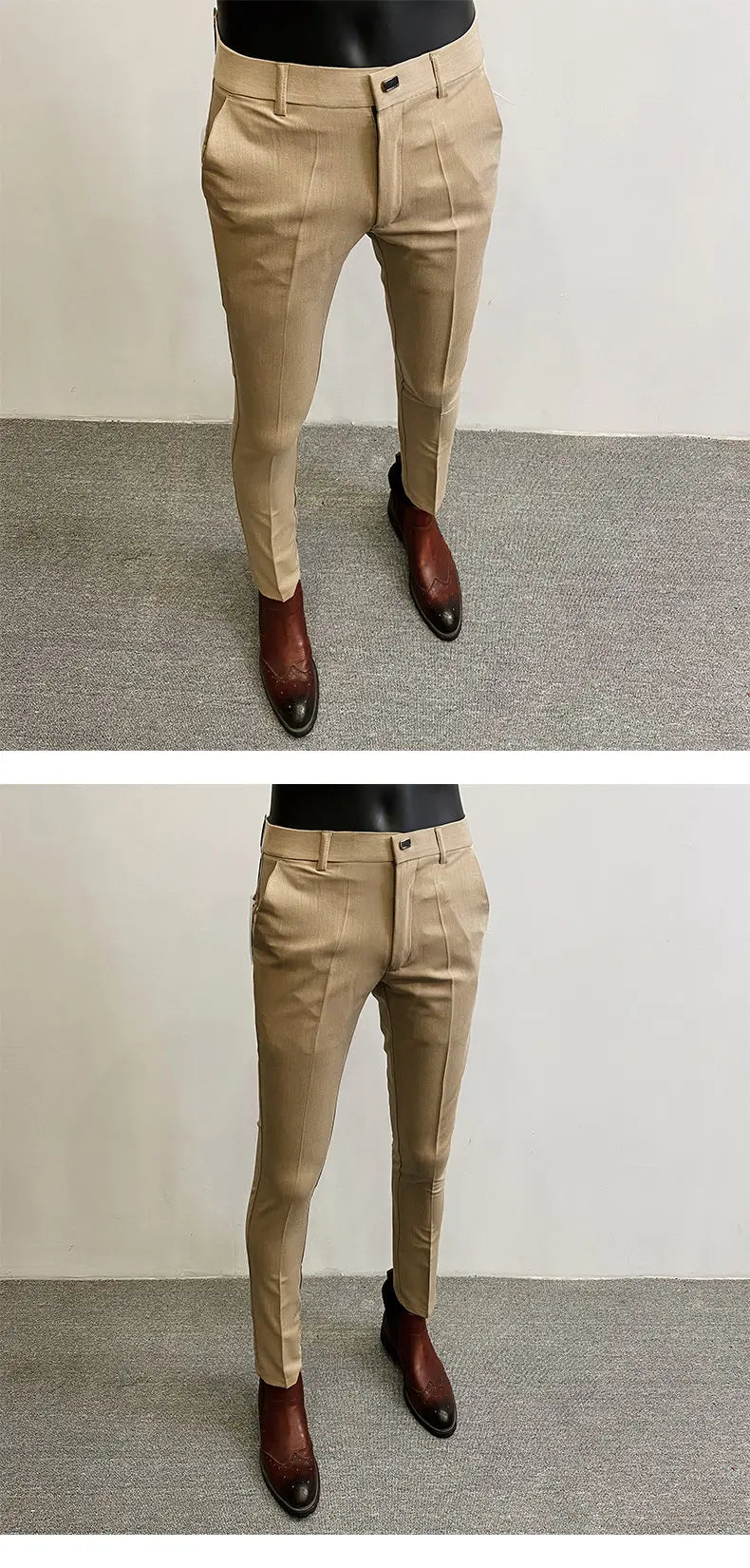 Men Suit Pants Formal Trousers Pantalone Hombre Stretch Slim Solid Color Casual Dress Full Length Pants Fashion New Men Clothing- FREE Laptop Stand is offer if you buy a pant