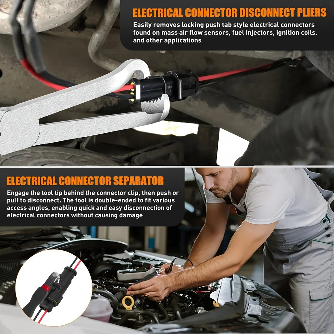 1/2/3pcs Electrical Disconnect Pliers Connector Separator 60 Degree for Electrical Wiring MAF Sensors Fuel Injectors Coils