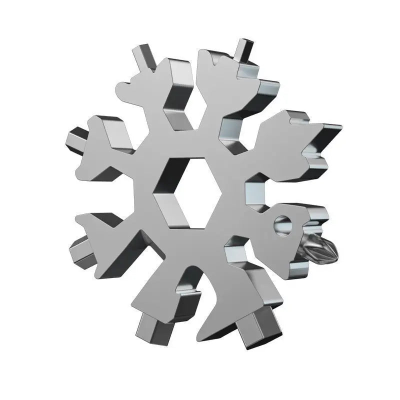 18 In 1Bottle Opener Screwdriver  Snowflake Snow Wrench Tool Spanner Hex Wrench Multifunction Camping Outdoor Survive Tools