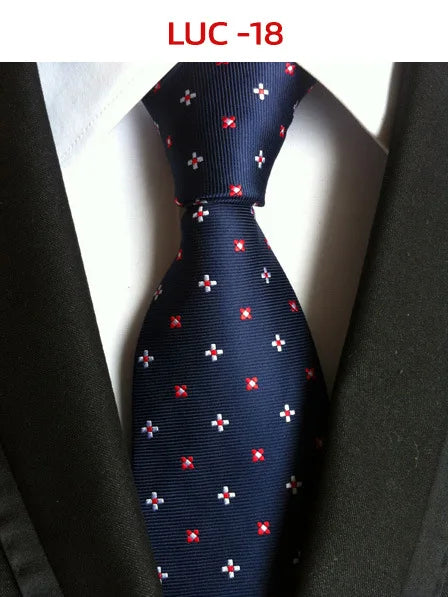 8cm Men's Tie Silk Plaids Floral Luxury Necktie Striped Ties For Men Business Formal Dresses Wedding Accessories Boy Tie