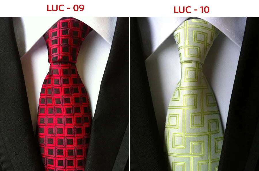 8cm Men's Tie Silk Plaids Floral Luxury Necktie Striped Ties For Men Business Formal Dresses Wedding Accessories Boy Tie