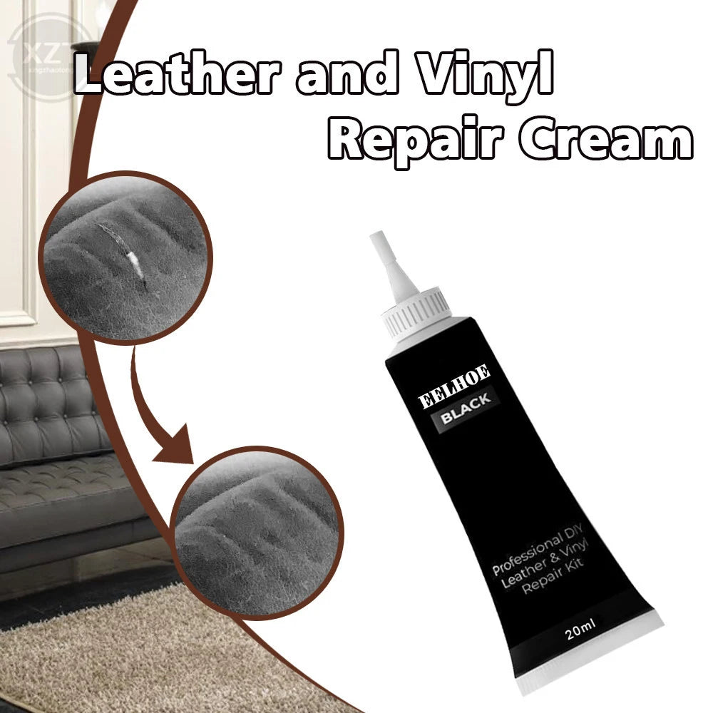 20/40/50ml Advanced Car Leather Repair Gel Repairs Burns Holes Gouges for Car Seat Sofa Scratch Restoration Cracks Tool Cleaner