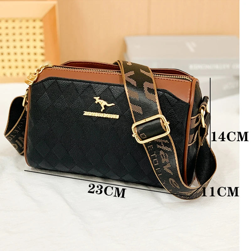 FREE SHIPPING New collection 2024-2025 Luxury High Quality Women Messenger Bag Famous Designer Lady Shoulder Bags Fashionable Checkered Trendy Crossbody Bolsas Sac A