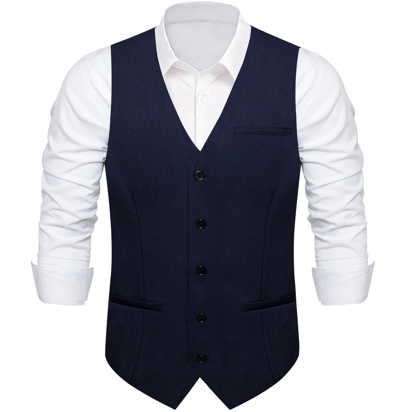 Exquisite Casual Men's Vest Fashion Necktie Handkerchief Fromal Slim Fit Dress Waistcoat for Man Business Free ship