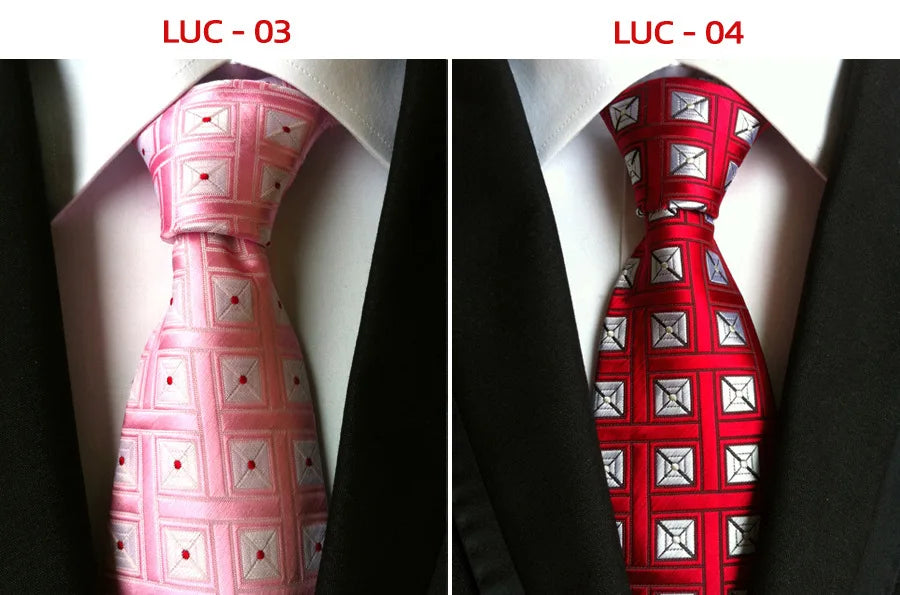 8cm Men's Tie Silk Plaids Floral Luxury Necktie Striped Ties For Men Business Formal Dresses Wedding Accessories Boy Tie