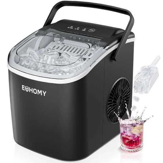Countertop Ice Maker Machine, 26lbs in 24Hrs, 9 Ice Cubes Ready in 6 Mins, Auto-Cleaning Portable Ice Maker multicoloured