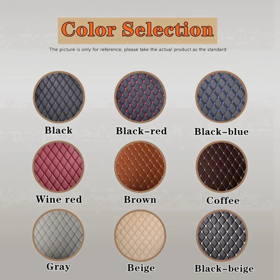 5PCS Universal Car Floor Mats PU Leather Waterproof Auto Foot Pad Protector Carpet Front and Rear Mats Set Auto Accessories