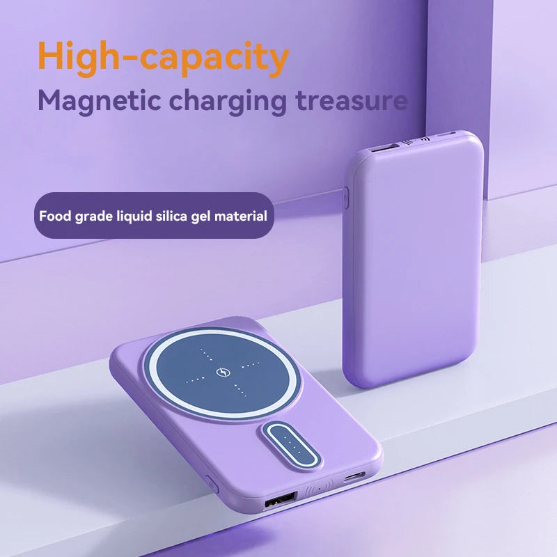AMAZONY 30000mAh Power Bank Mini Wireless Large Capacity Fast Charge Magnetic Charging For iPhone Xiaomi Magsafe Charge External Battery