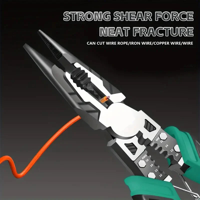 Multifunctional Heavy Duty Alloy Wire Cutters Diagonal Needle Nose Pliers Hardware Tools Universal Electrician Wire Pliers Set