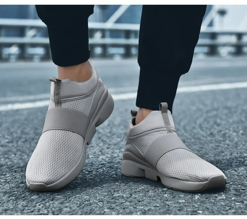 2025 Men Casual Shoes Sneakers Fashion Loafers Comfortable Mesh Mens Shoes Footwear Lightweight Walking Shoes White Size 46 Big Big SALES Now