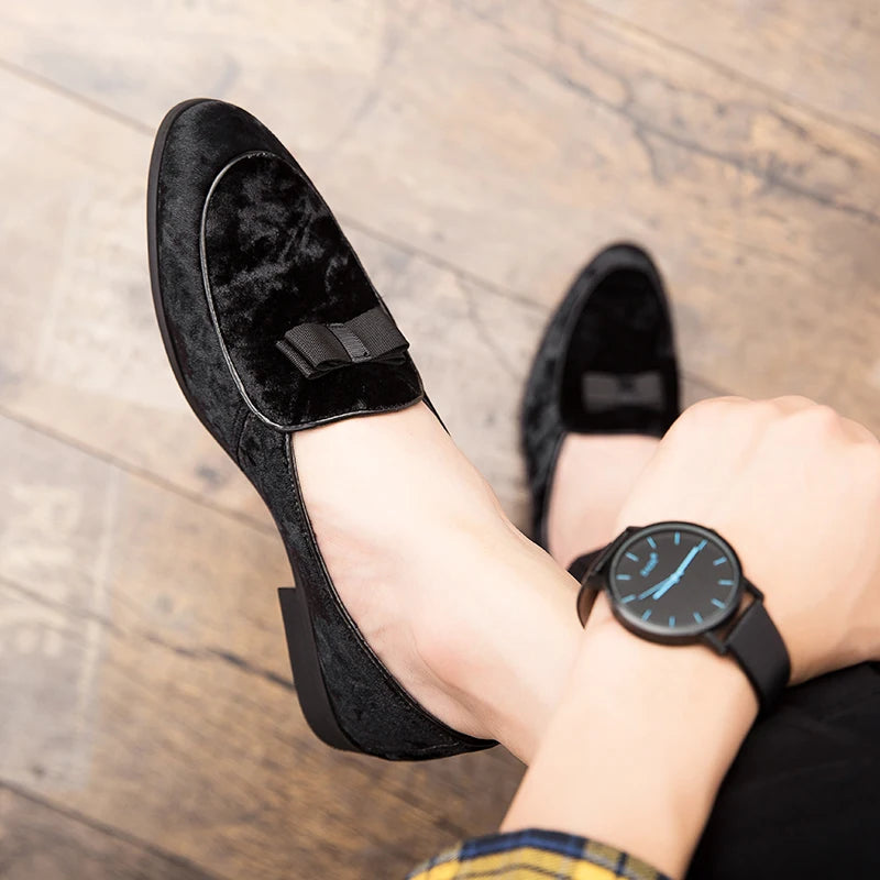 New Collection 2024-2025 Men Loafers Comfortable And Breathable Butterfly Knot Formal Business Shoes