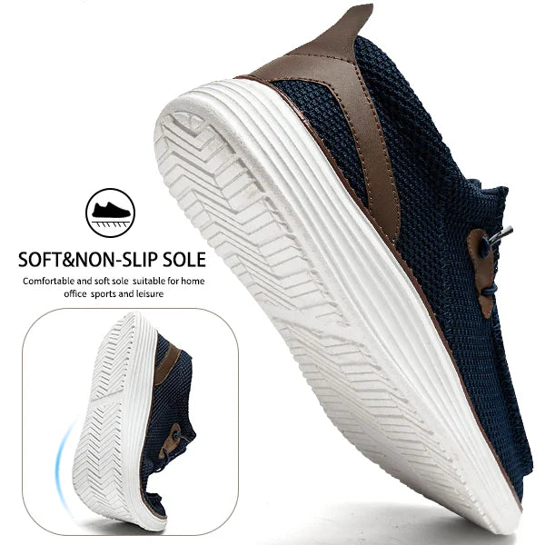 Men's Comfortable Loafers Shoes Durable Shoelace Cushioned Anti-Slip Sole Perfect for Work Trave Shoesl and Leisure shoes