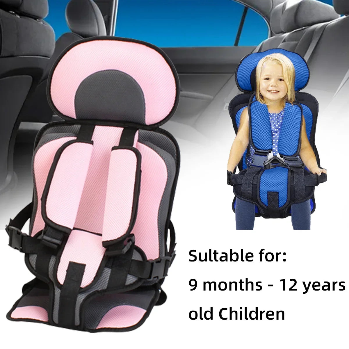Portable Shopping Cart Mat Kids Safe Chair Mat Children's Chairs Updated Version Thickening Sponge Baby Stroller Cushion Accesso