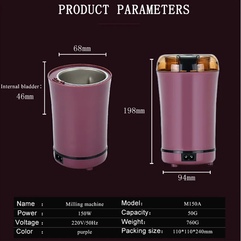 Mini Portable Electric Grinder Food Bean Research Seasoning Multifunctional Coffee Bean Grinding Home Grinder Kitchen Tools