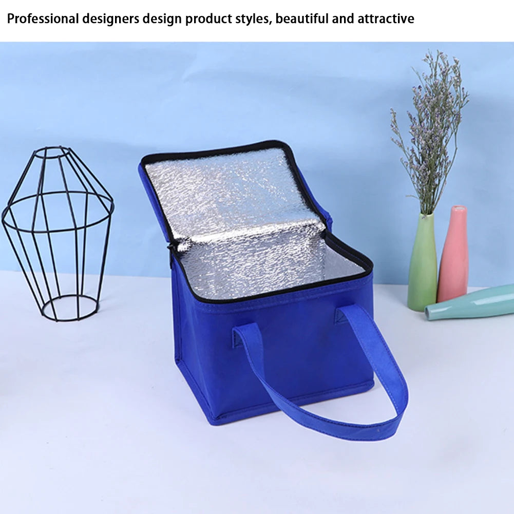 Portable Lunch Cooler Bag Folding Insulation Picnic Ice Pack Food Thermal Bag Drink Carrier Insulated Bags Beer Delivery Bag