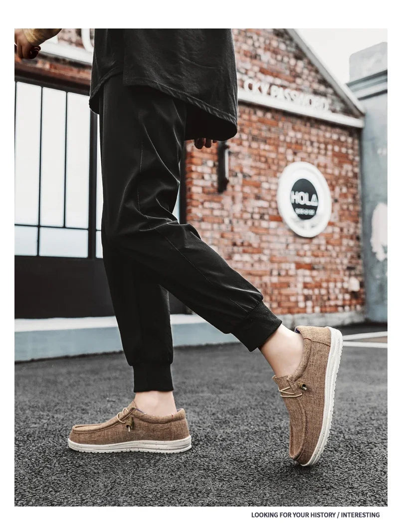 Men Casual Shoes Slip on Canvas Loafers Comfortable Walking Flats for Man Non Slip Soft Moccasins Sneakers Summer loafers