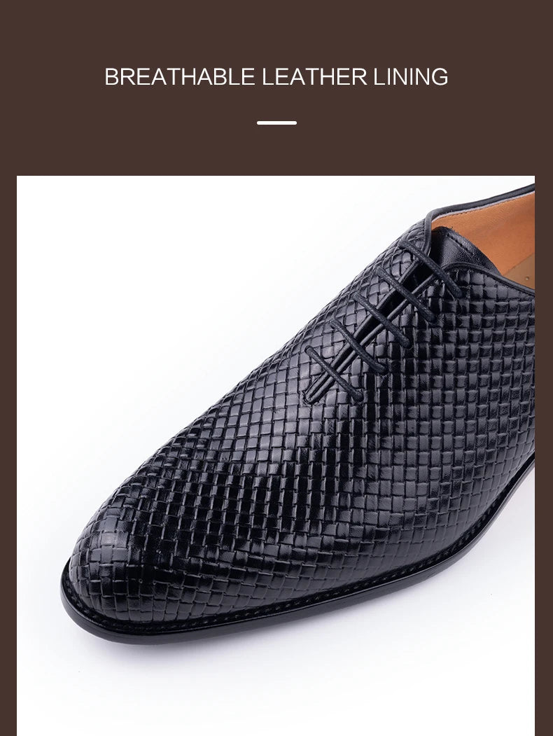 New 2024 Luxury Shoes for Men 2023 Oxford Genuine Leather Shoes New Model Formal Lace Up Dress Wedding Office Business Shoes for Men