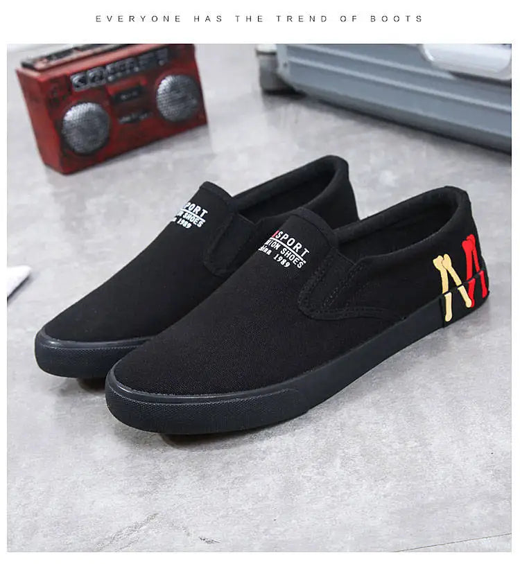 2025 New Canvas Shoes Men Summer Classic Loafers Men Casual Shoes Breathable Lazy Walking Flat Men Shoes Sneakers Plus Size 47