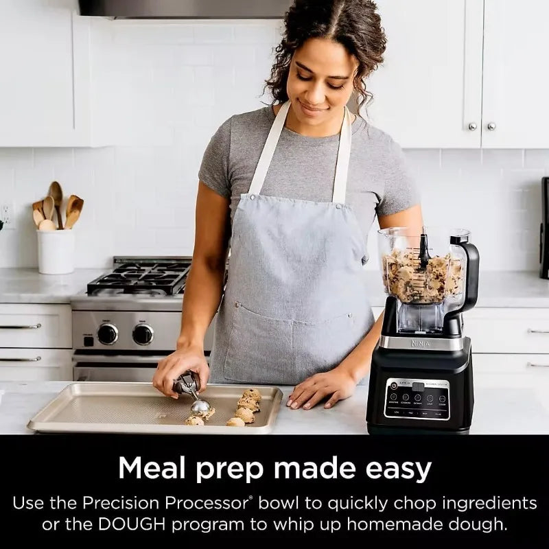 Ninja BN805A Pro Plus 5-in-1 Kitchen System, 1400W, Auto IQ, 72oz Blender Pitcher, 64oz Processor Bowl, 2x32oz Cups, Black