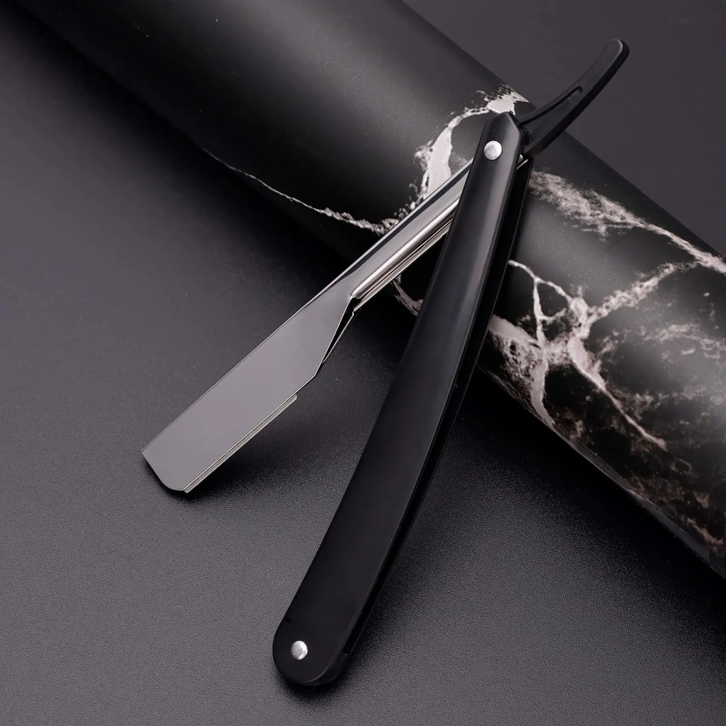 Hairdress Straight Edge Razor with 100pcs Single Straight Razor Professional Straight Blade Razor Men's Styling Tools