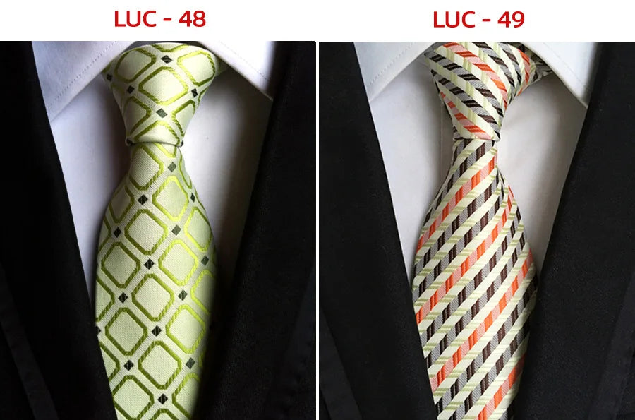 8cm Men's Tie Silk Plaids Floral Luxury Necktie Striped Ties For Men Business Formal Dresses Wedding Accessories Boy Tie