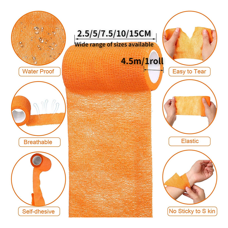 Elastic Bandage Sports Elastoplast Self Adhesive Tape Protect Wrist Palm Finger Arm Shoulder Knee Ankle Pets Leg Safety