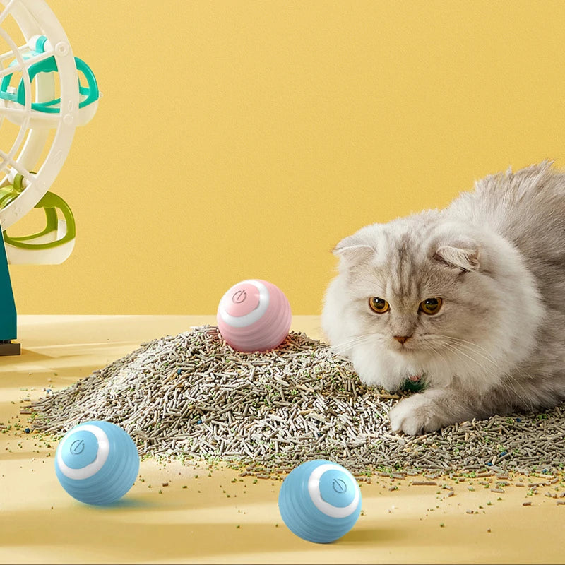 Cat Interactive Ball Smart Cat Toys Indoor Automatic Rolling  Ball Electronic Interactive Cat Toy Cat Game Accessories