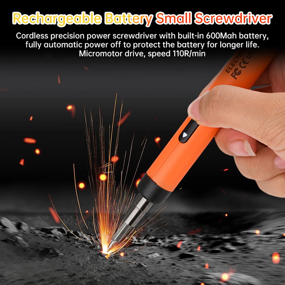 Electric Screwdriver Set DC3.7-4.2V 46 In One Small Precision Electric Screwdriver Rechargeable Wireless Mini Small Bits