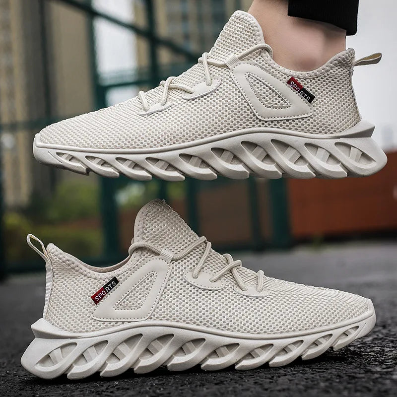 New 2024 Hot Selling Men's Mesh Lace-up Casual Sneakers Fashion Brand for Men's Shoes Light Breathable Tennis Shoe Outdoor Sport Shoes