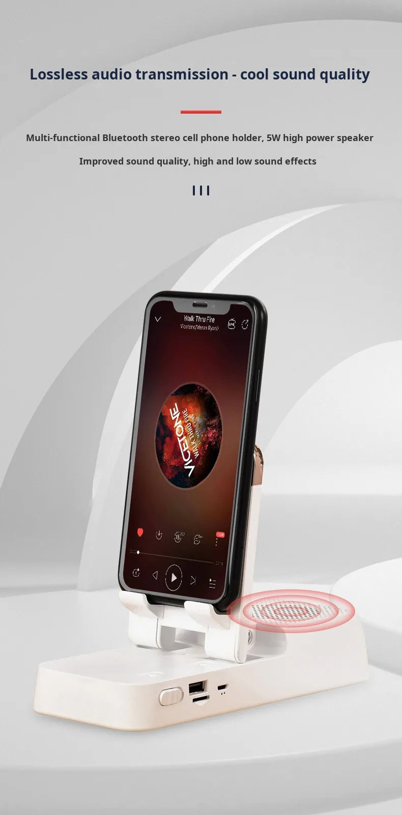 Multifunctional desktop cell phone stand lazy tablet with bluetooth sound desktop stand