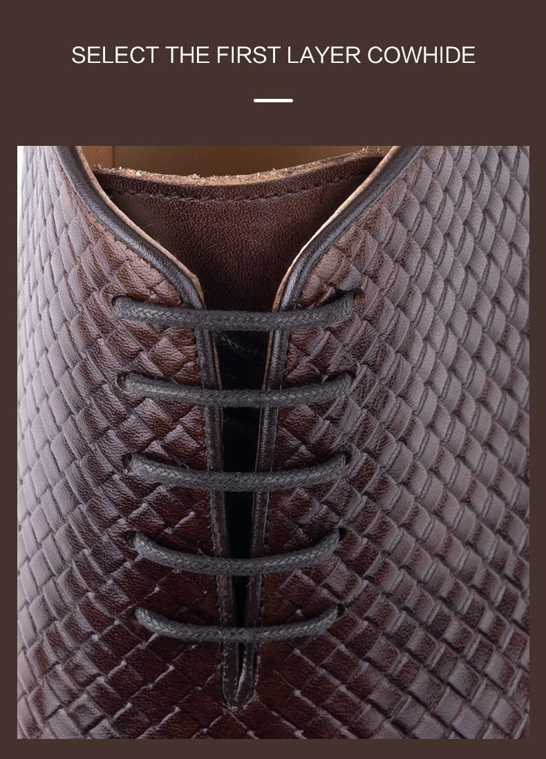 New 2024 Luxury Shoes for Men 2023 Oxford Genuine Leather Shoes New Model Formal Lace Up Dress Wedding Office Business Shoes for Men