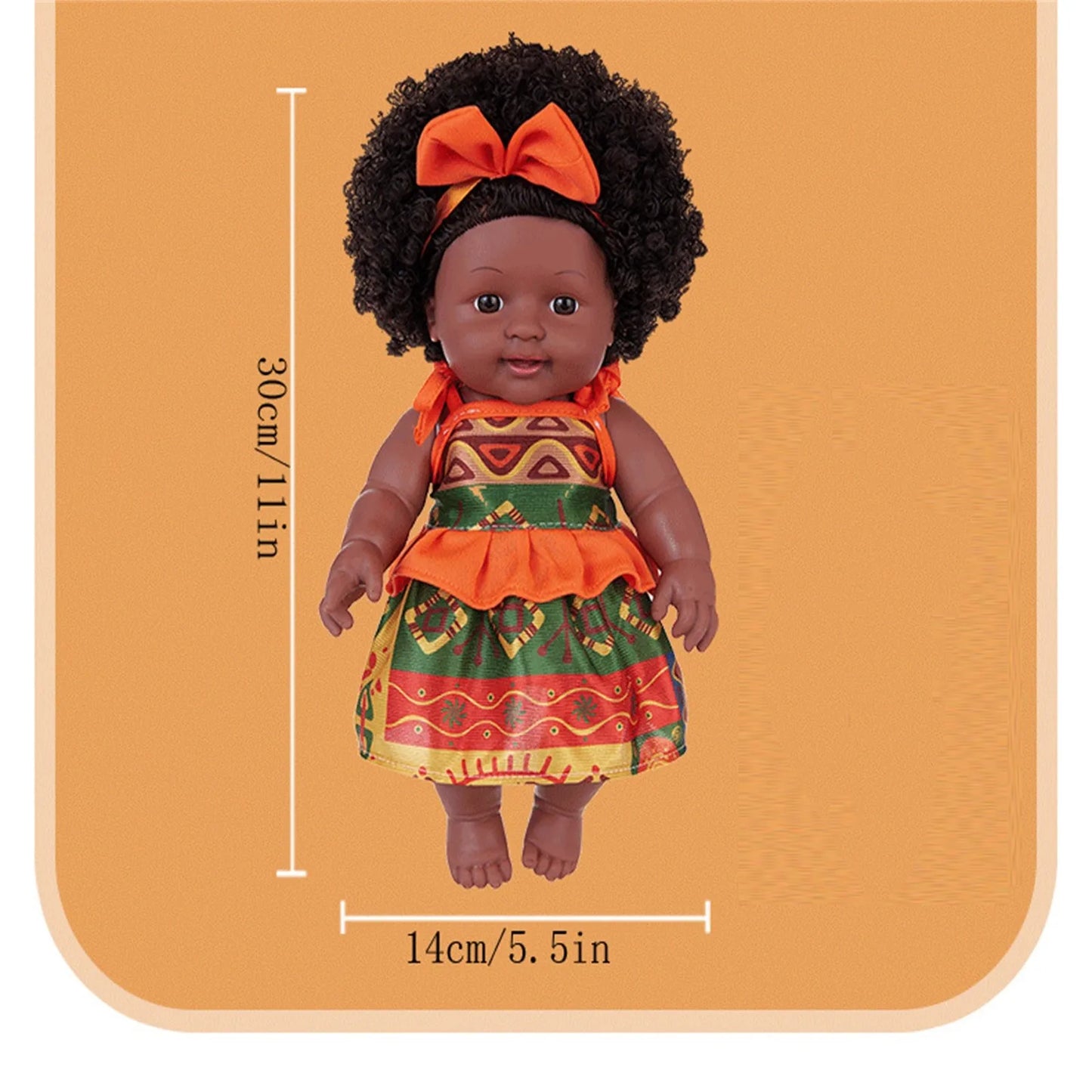 African American Reborn Doll Simulation Black Full Enamel Baby Doll Girl Toys Lifelike Play Dolls Fun Kids Toy Children Gifts