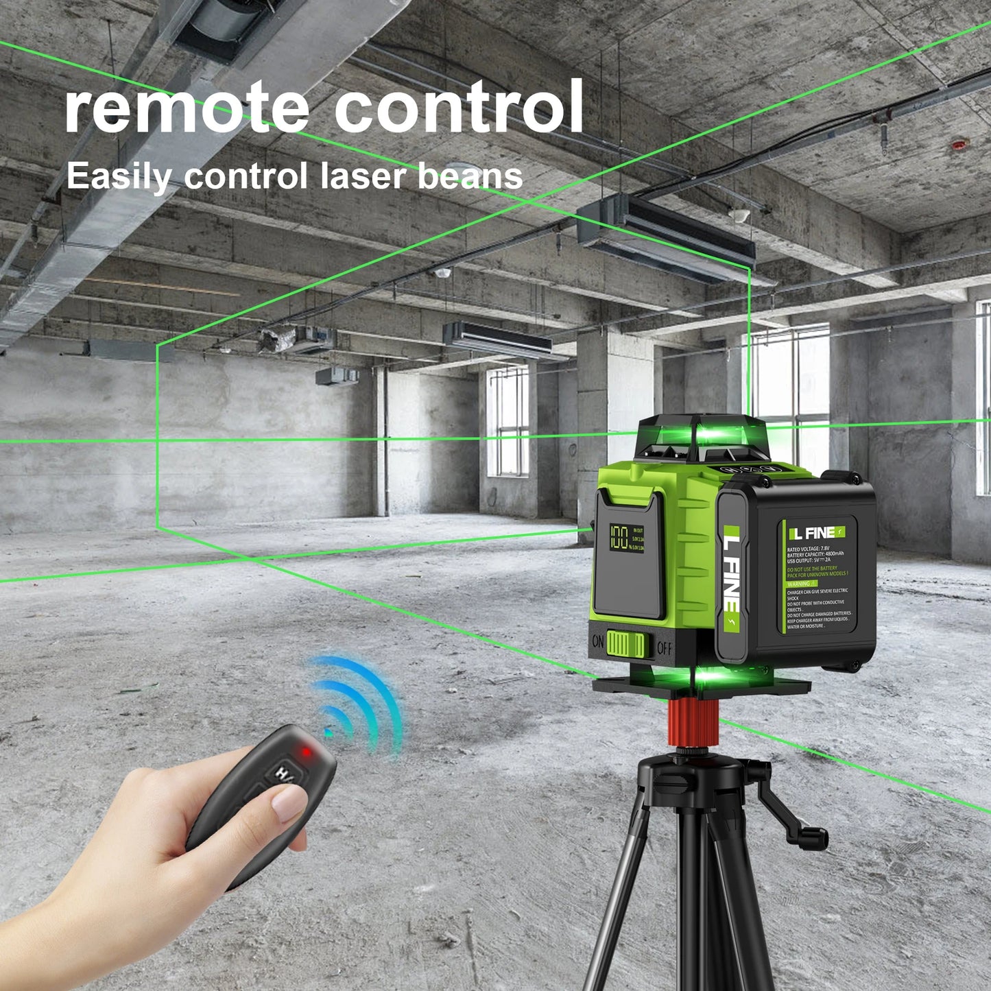 Lfine 4D 16 Lines 360°Self-leveling Laser Levels with Tripod and Suitcase Horizontal And Vertical Professional Laser Level Tool