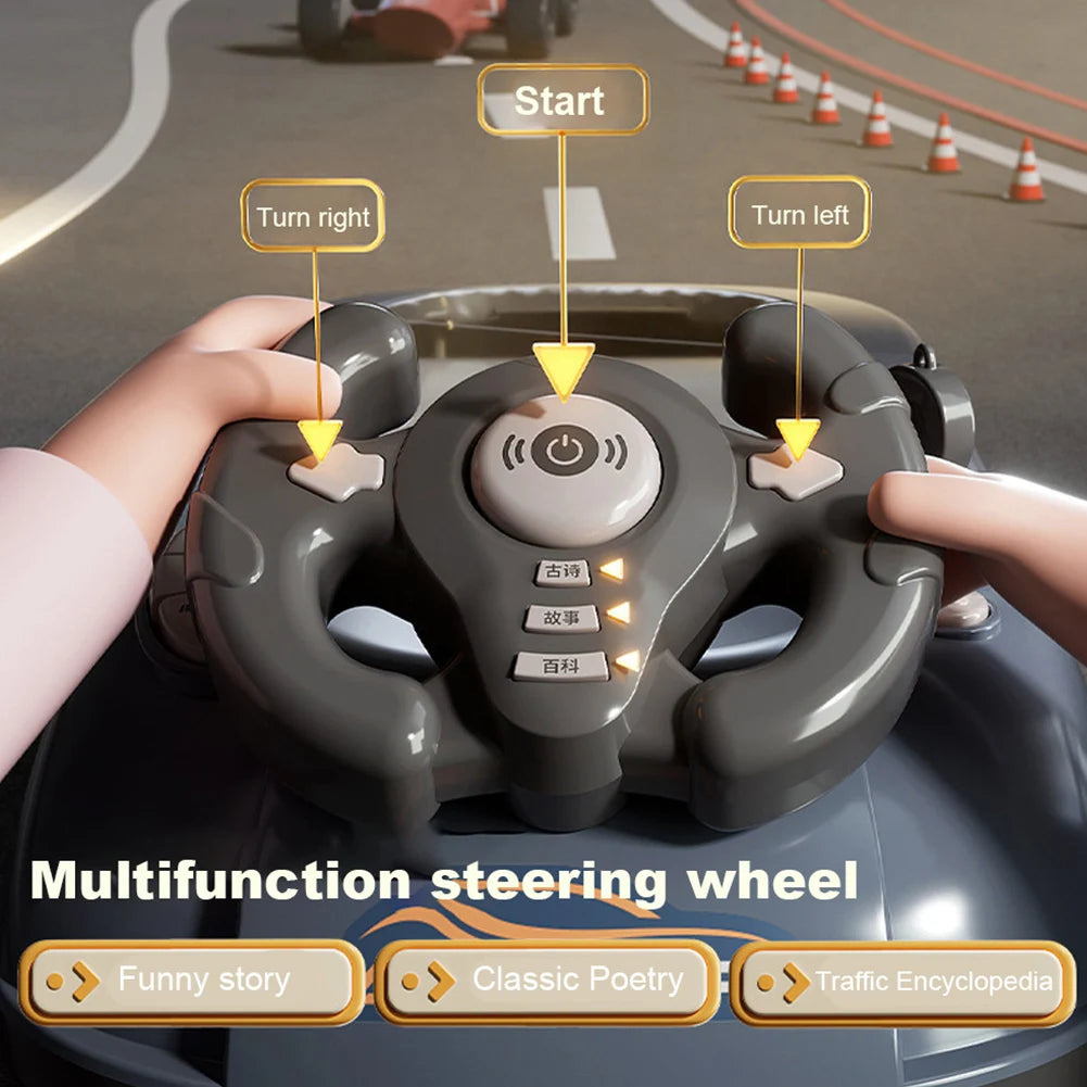 Driving Simulator with Music and Vehicle Sound Effects Interactive Simulation Racing Toy Driving Games for Boys Girls Gifts