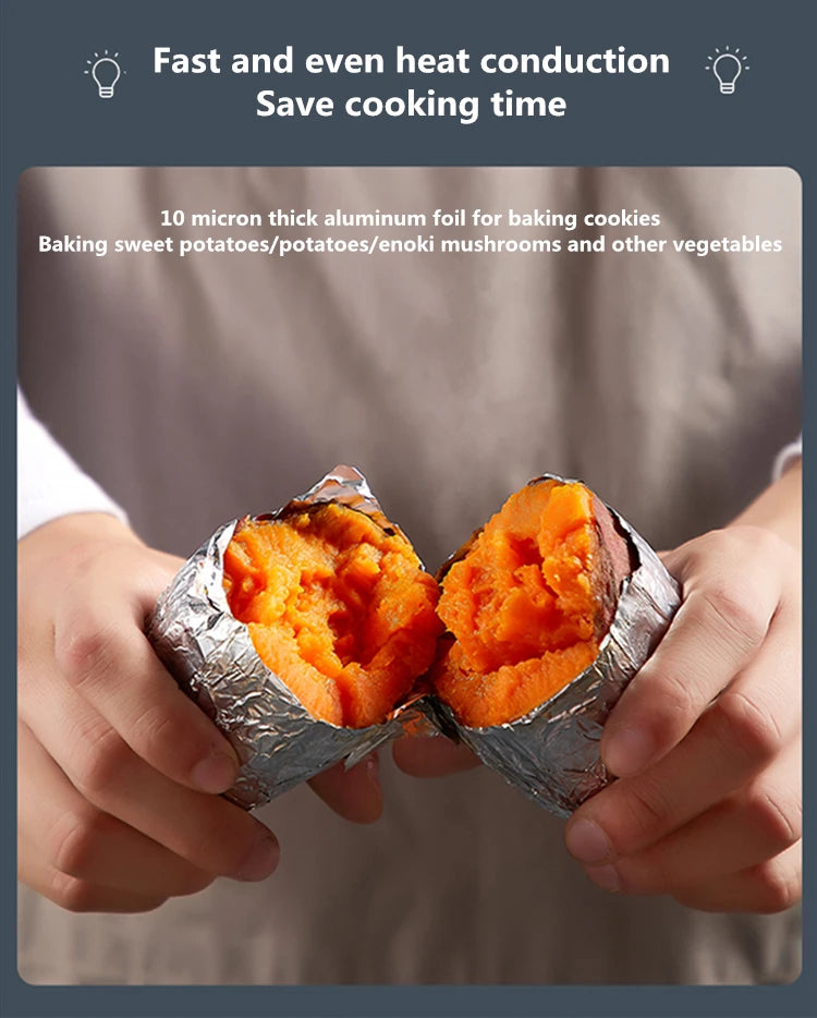 BBQ Aluminum Foil Oven Home Economical Packaging Air Fryer Tin Foil Barbecue Meat Baking Tray Paper Kitchen Baking Grease Paper